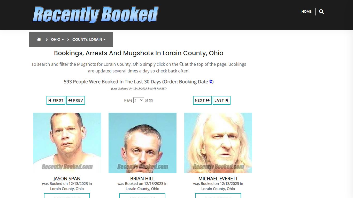 Recent bookings, Arrests, Mugshots in Lorain County, Ohio - Recently Booked